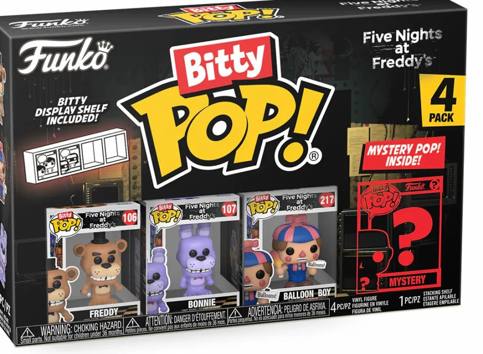 Five Nights at Freddy's - Freddy, Bonnie, Balloon Boy & Mystery Bitty Pop! Vinyl Figure 4-Pack