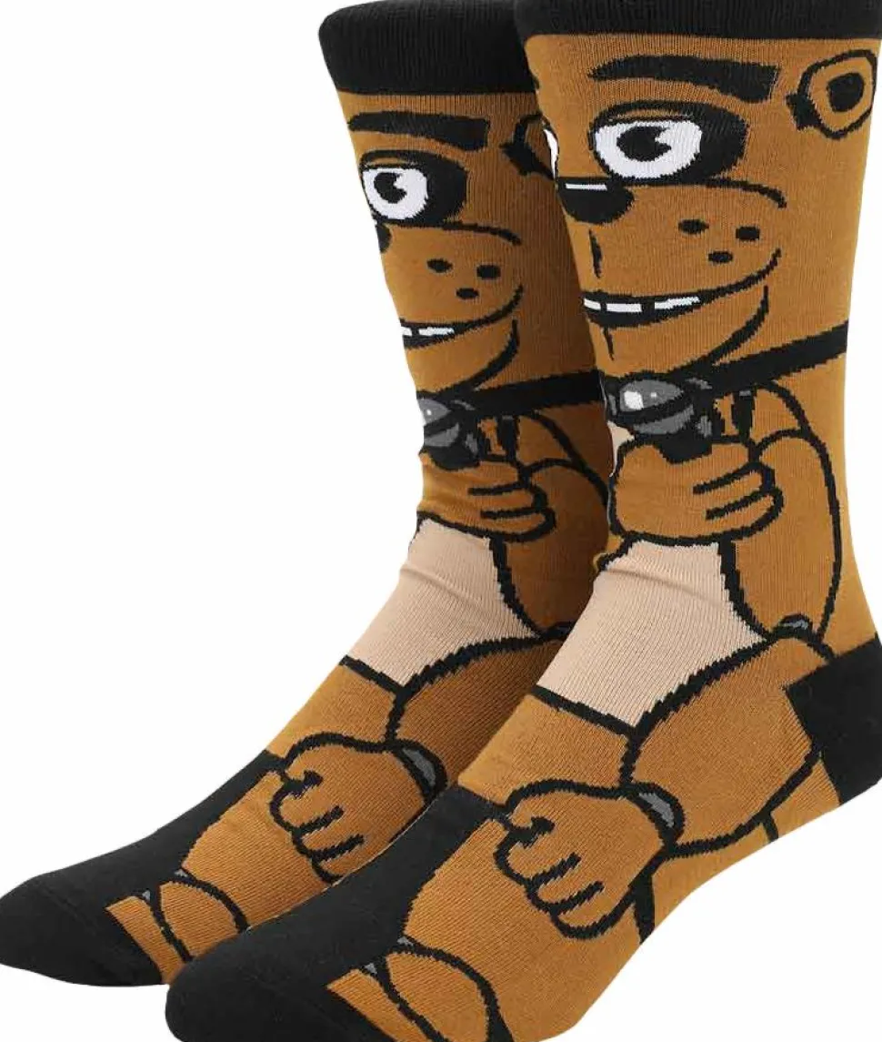 Five Nights at Freddy's - Freddy Fazbear Animigos 360 Character Men's Crew Socks (One Pair)