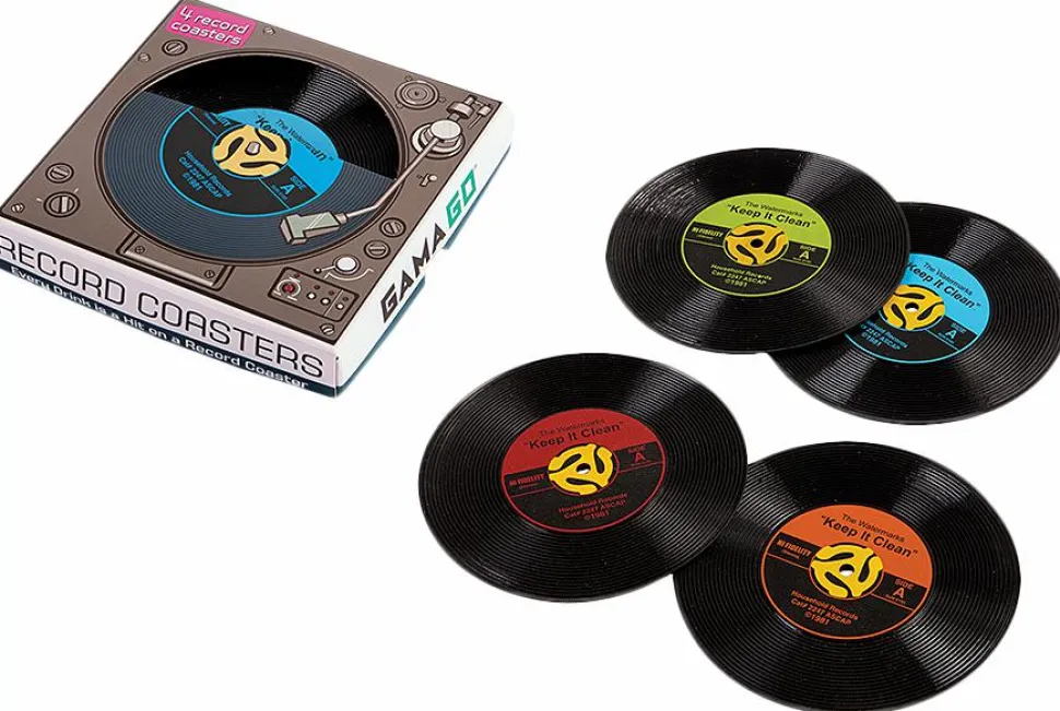 GAMAGO - Vinyl Record Coasters 4-Pack