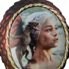 Game of Thrones - Glass Dragon Egg Christmas Ornament Daenerys with Drogon (Red)