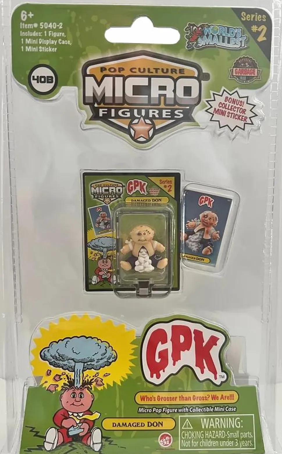 Garbage Pail Kids - Damaged Don World's Smallest Pop Culture Micro Figure (Series 2)