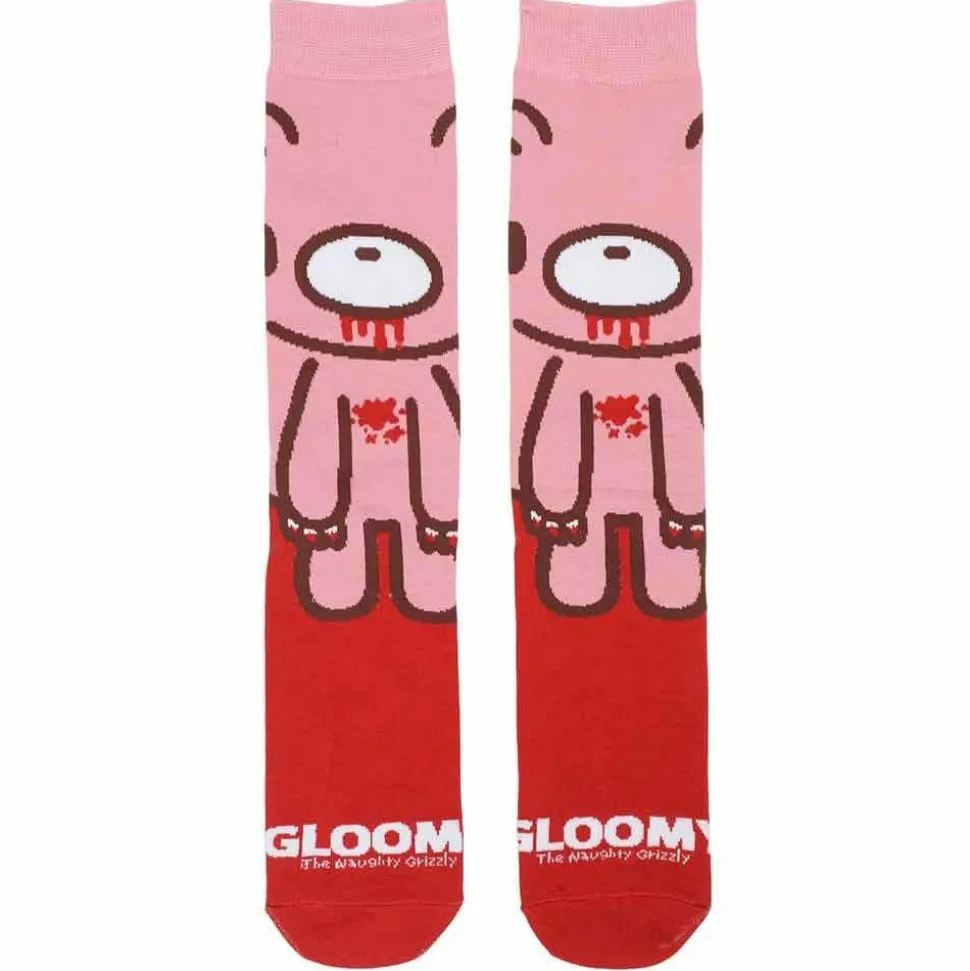 Gloomy Bear - Gloomy Bear Animigos 360 Character Men's Crew Socks (Shoe Size 8-12)