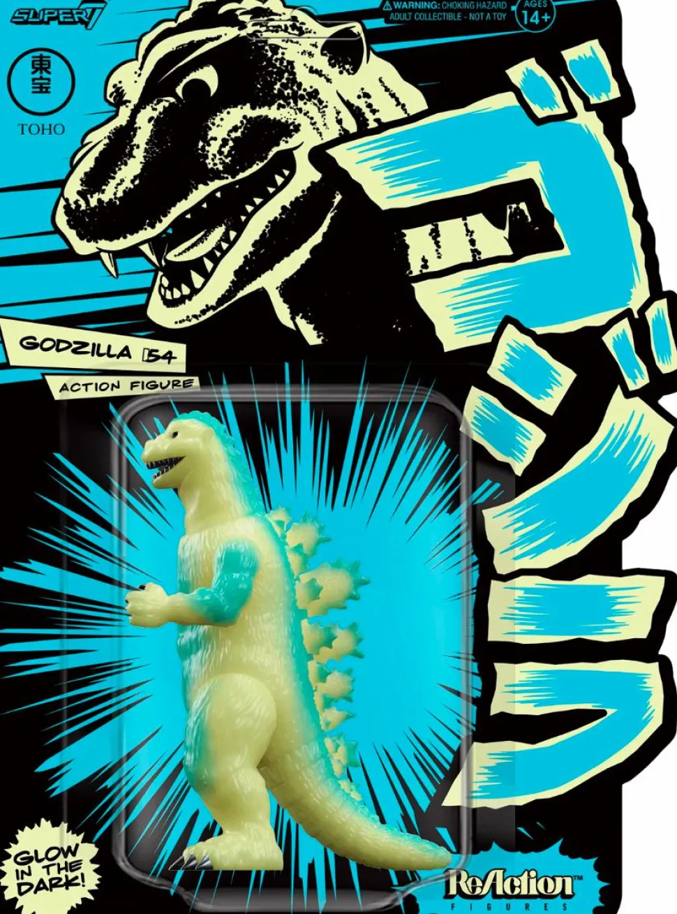 Godzilla (1954) - Godzilla Glow in the Dark ReAction 3.75” Action Figure (2022 SDCC Exclusive)