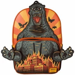 Godzilla - Burning City Cosplay 18" Faux Leather Backpack