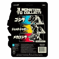Godzilla - Godzilla, Mechagodzilla & Jet Jaguar Glow in the Dark ReAction 3.75” Action Figure Bundle (2022 SDCC Exclusive) (Set of 3)