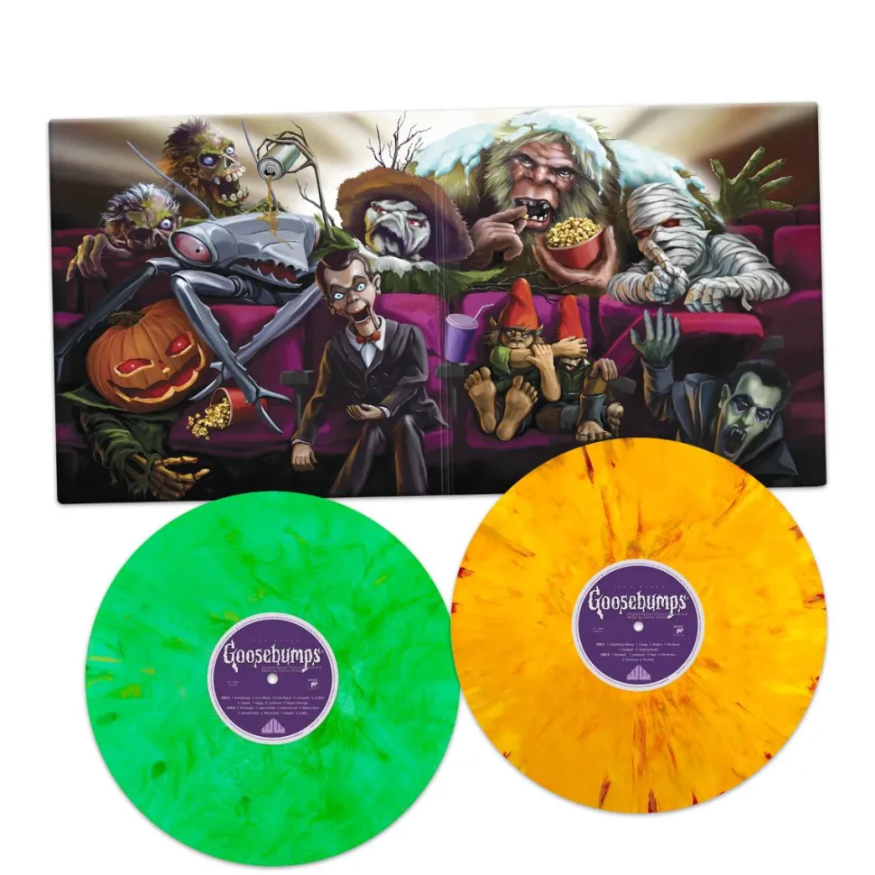Goosebumps (2015) - Original Motion Picture Music by Danny Elfman 2xLP Vinyl Record (“The Haunted Mask" Neon Green Marble & Fire Orange Coloured Vinyl)