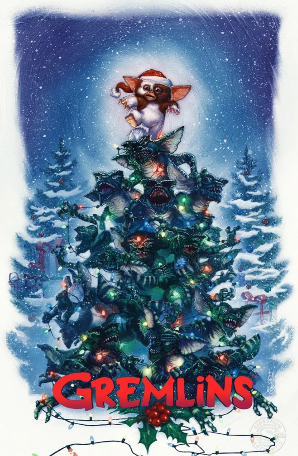 Gremlins - Gift of the Mogwai Fine Art Print by Barret Chapman