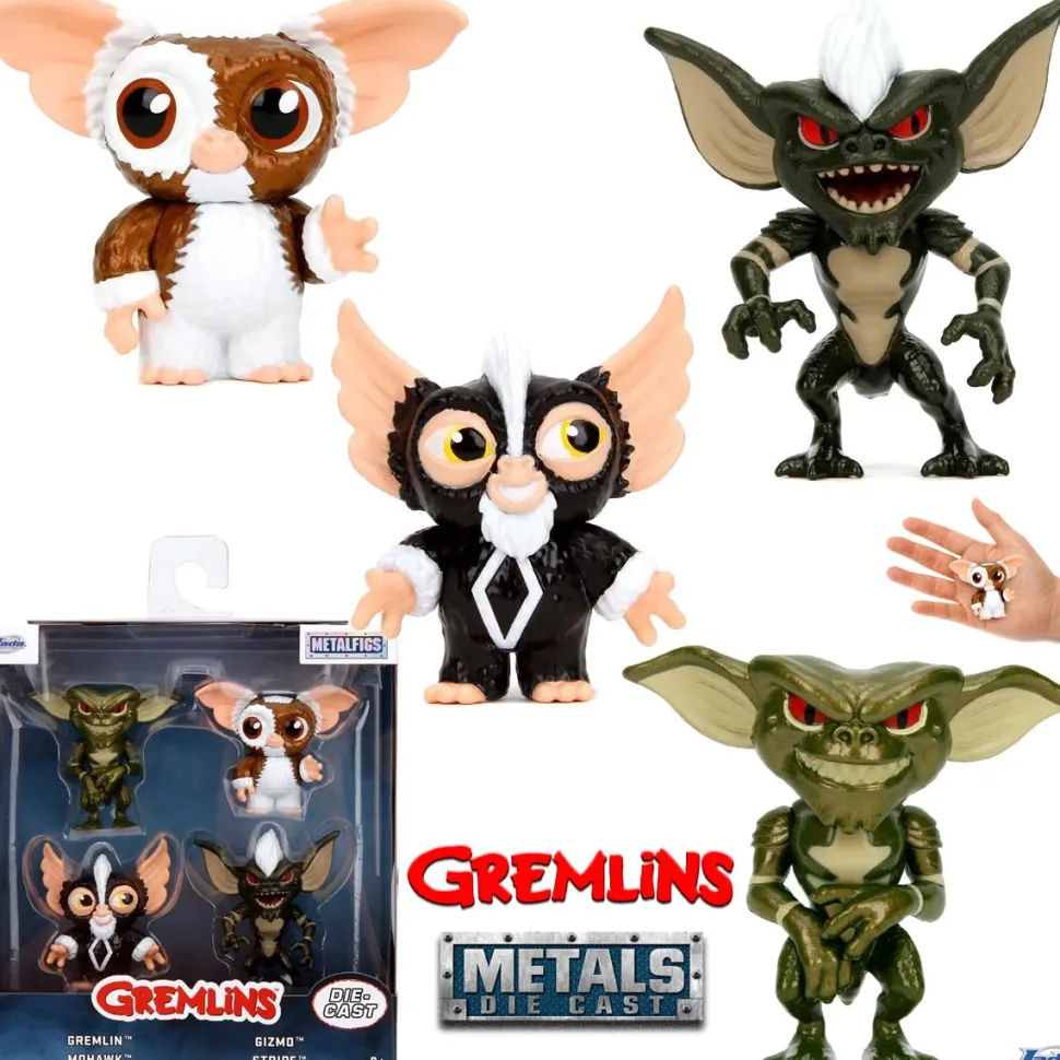 Gremlins - Gremlin, Gizmo, Mohawk & Stripe Metalfigs 2.5" Die-Cast Figure 4-Pack