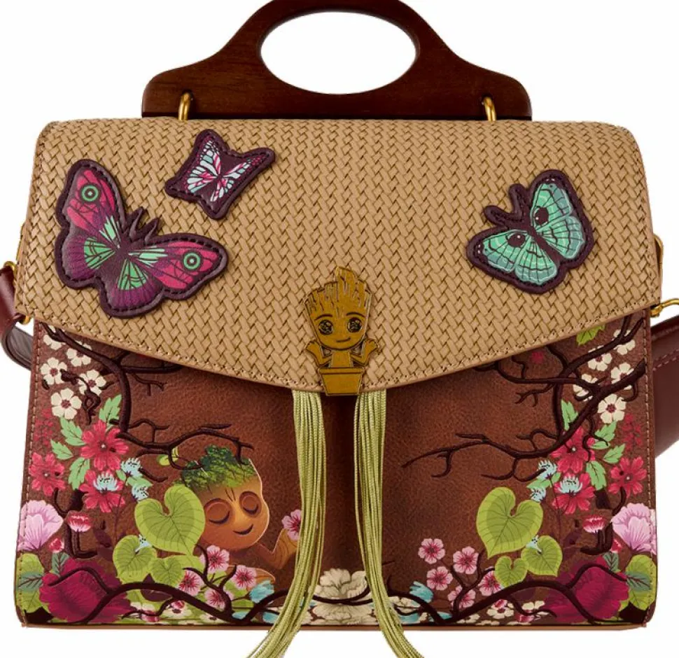 Guardians of the Galaxy - Floral Groot 8" Faux Leather Crossbody Bag