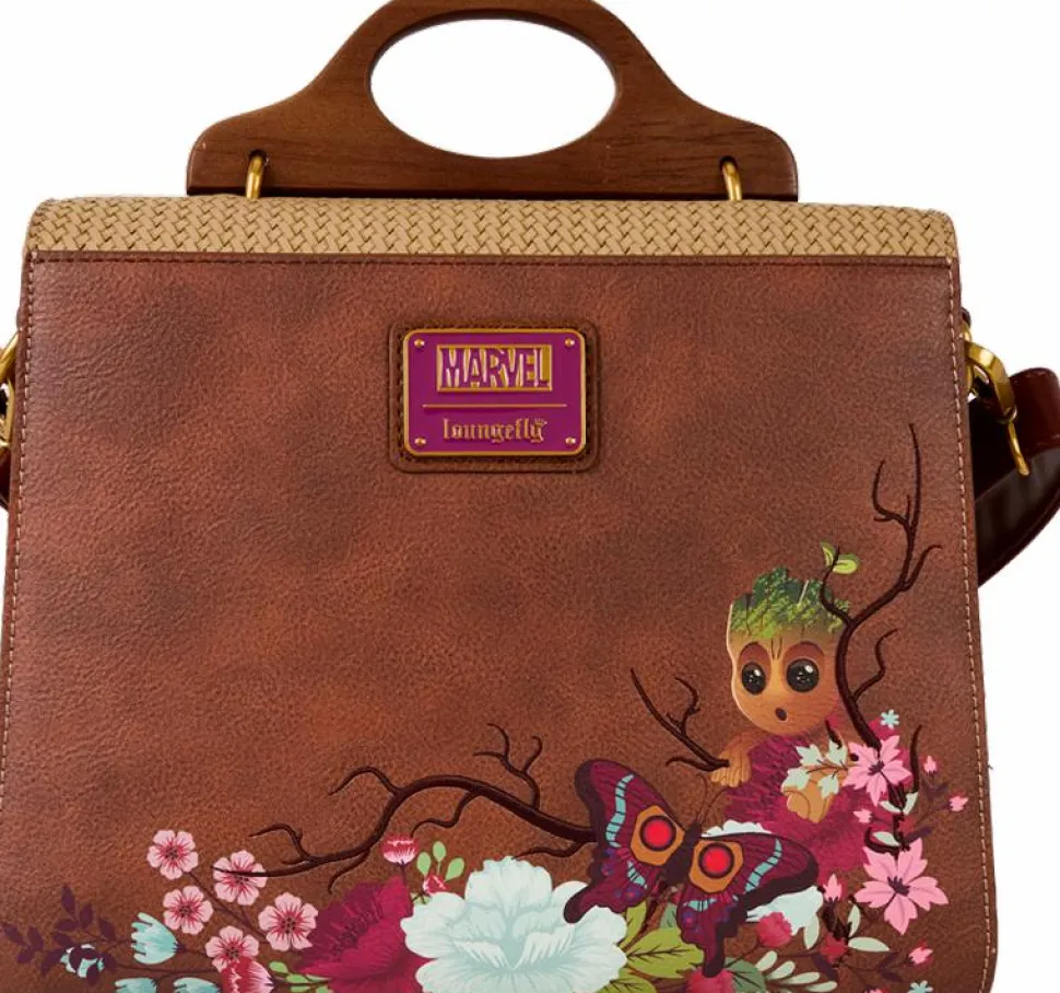 Guardians of the Galaxy - Floral Groot 8" Faux Leather Crossbody Bag