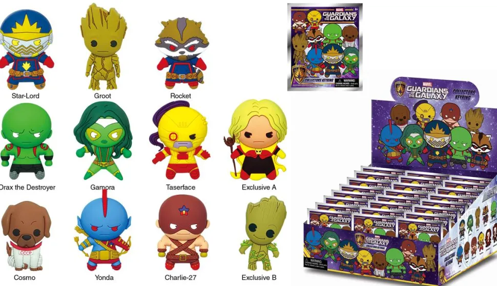 Guardians of the Galaxy - 3D Figural Keychain Blind Bag (Display of 24)