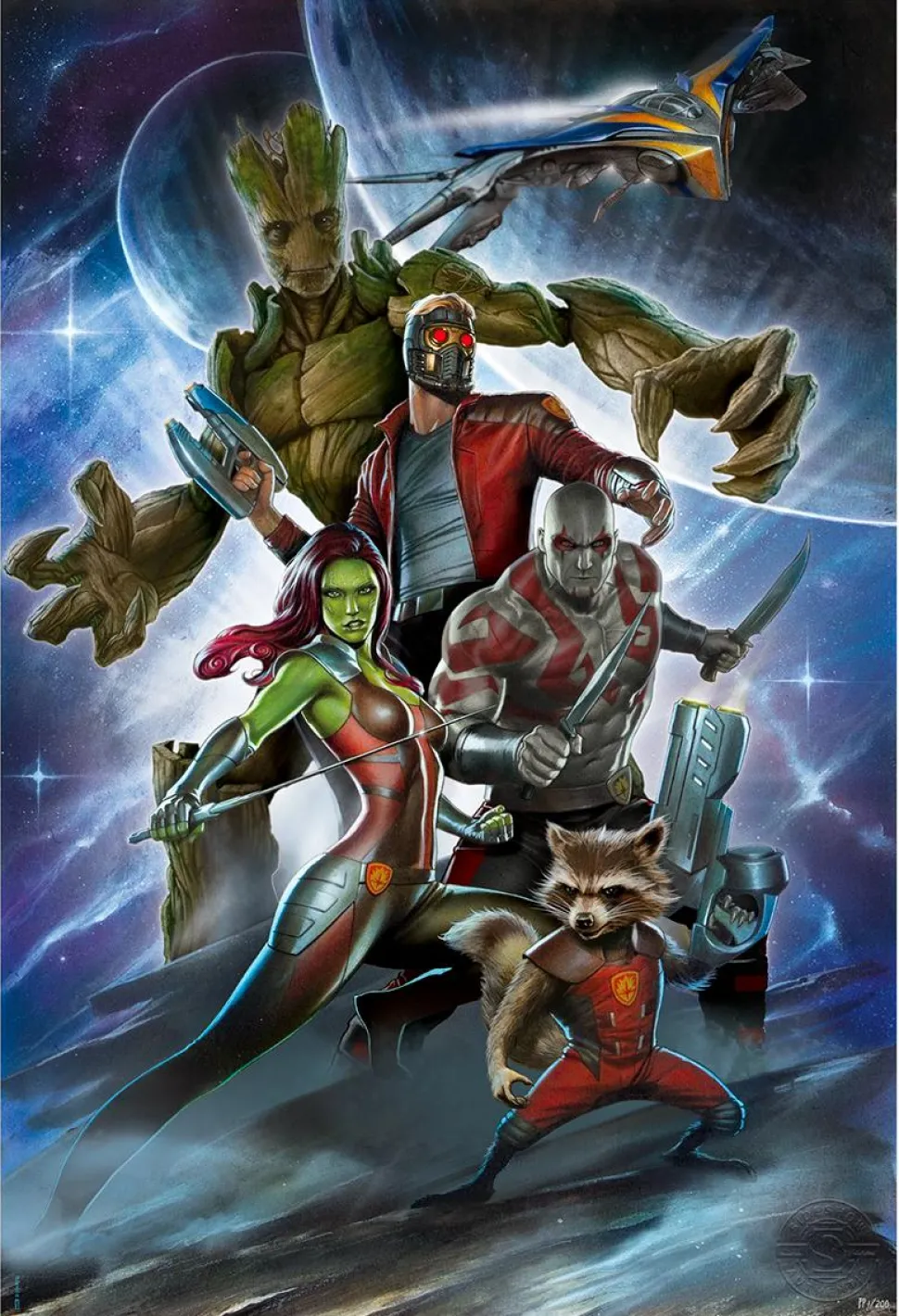Guardians of the Galaxy - Castaways Fine Art Print by Adi Granov