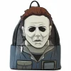 Halloween - Michael Myers Mask Cosplay Glow in the Dark 10" Faux Leather Mini Backpack