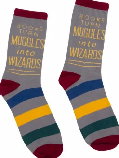 Harry Potter - Books Turn Muggles into Wizards Unisex Socks (Large)