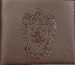 Harry Potter - Gryffindor Logo Embossed Brown Wallet
