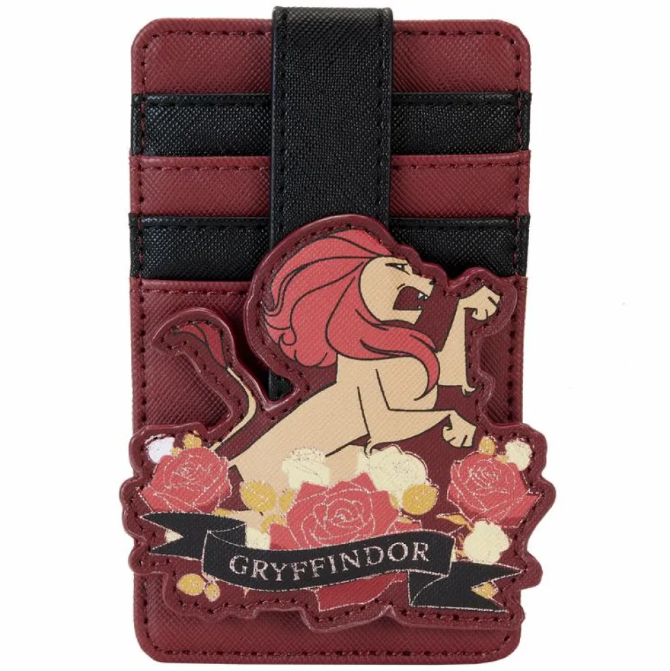Harry Potter - Gryffindor House Floral Tattoo 5" Faux Leather Card Holder