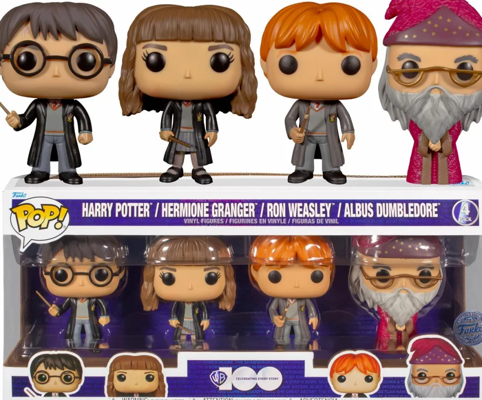Harry Potter - Harry, Ron, Hermione & Dumbledore Pop! Vinyl Figure 4-Pack