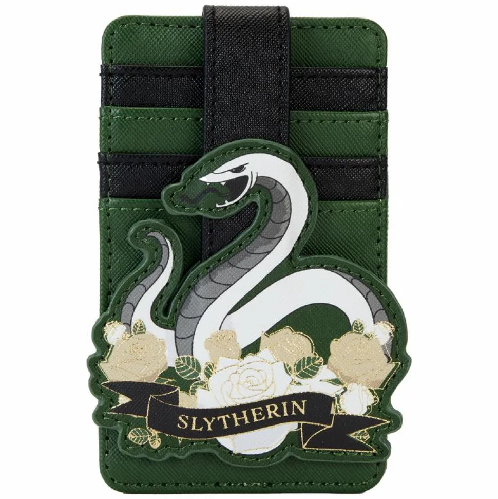 Harry Potter - Slytherin House Floral Tattoo 5" Faux Leather Card Holder