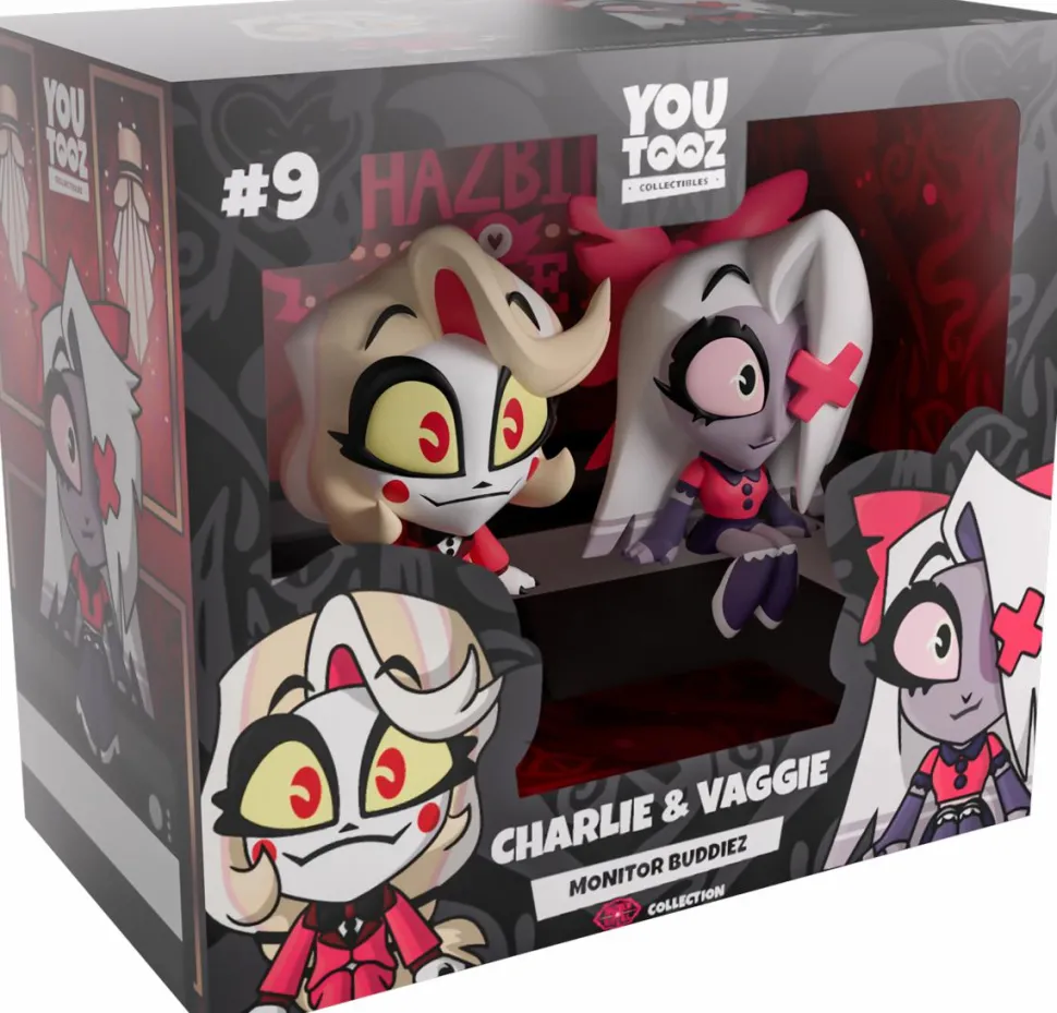 Hazbin Hotel - Charlie & Vaggie Monitor Buddiez 2.5" Vinyl Figure 2-Pack