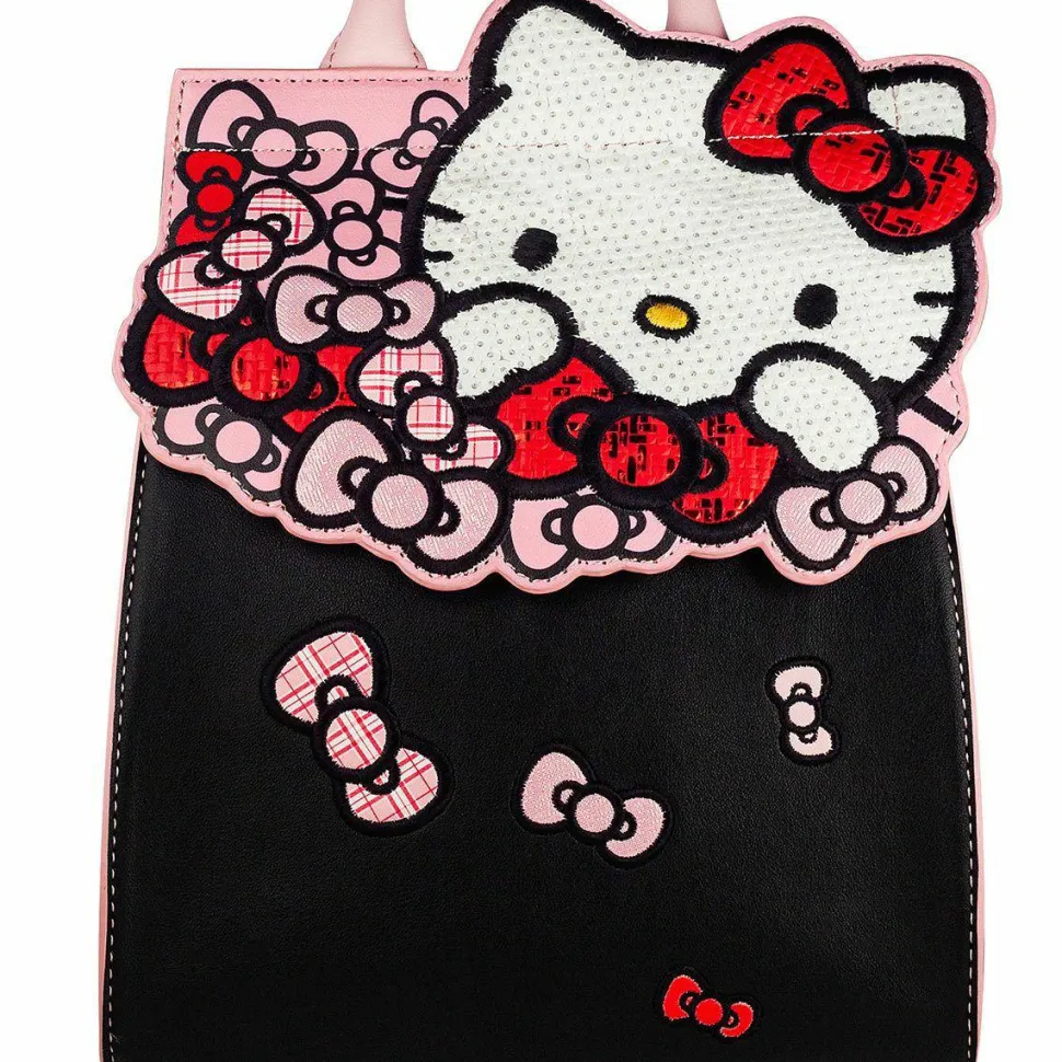 Hello Kitty - Bow 9” Faux Leather Mini Backpack