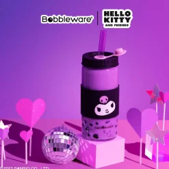 Hello Kitty and Friends - Kuromi Bobbleware 500ml Borosilicate Glass Reusable Tumbler