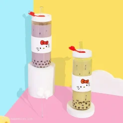 Hello Kitty and Friends - Hello Kitty (Classic White) Bobbleware 700ml Borosilicate Glass Reusable Tumbler