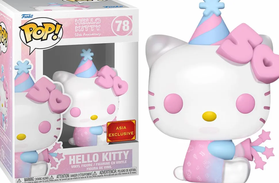 Hello Kitty: 50th Anniversary - Hello Kitty (with Party Popper) Pop! Vinyl Figure