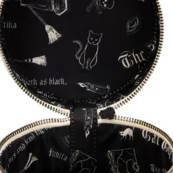 Hocus Pocus - Black Flame Candle Glow in the Dark 10” Faux Leather Crossbody Bag