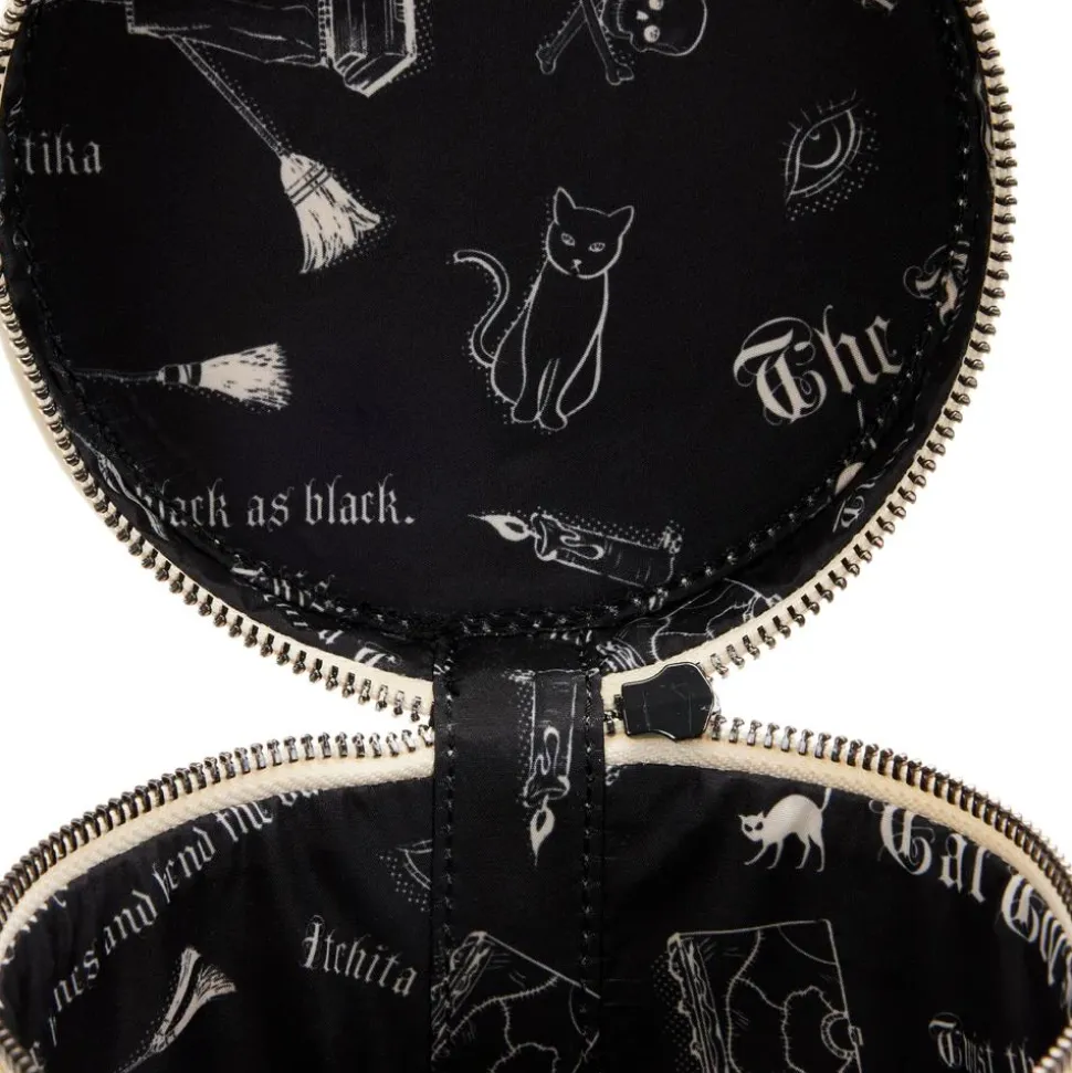 Hocus Pocus - Black Flame Candle Glow in the Dark 10” Faux Leather Crossbody Bag