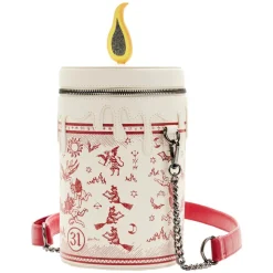 Hocus Pocus - Black Flame Candle Glow in the Dark 10” Faux Leather Crossbody Bag
