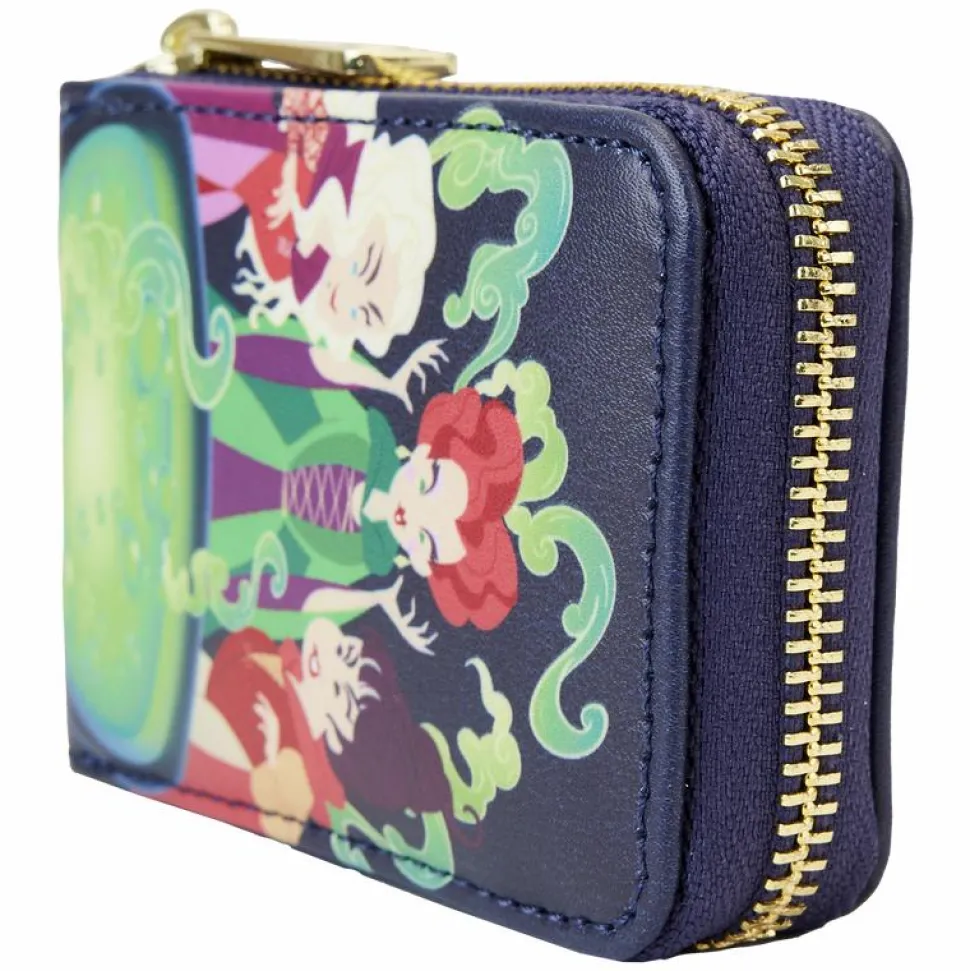 Hocus Pocus - Sanderson Sisters Cauldron Glow in the Dark 3" Faux Leather Accordion Wallet