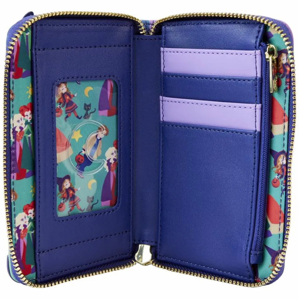 Hocus Pocus - Sanderson Sisters House Glow in the Dark 4" Faux Leather Zip-Around Wallet