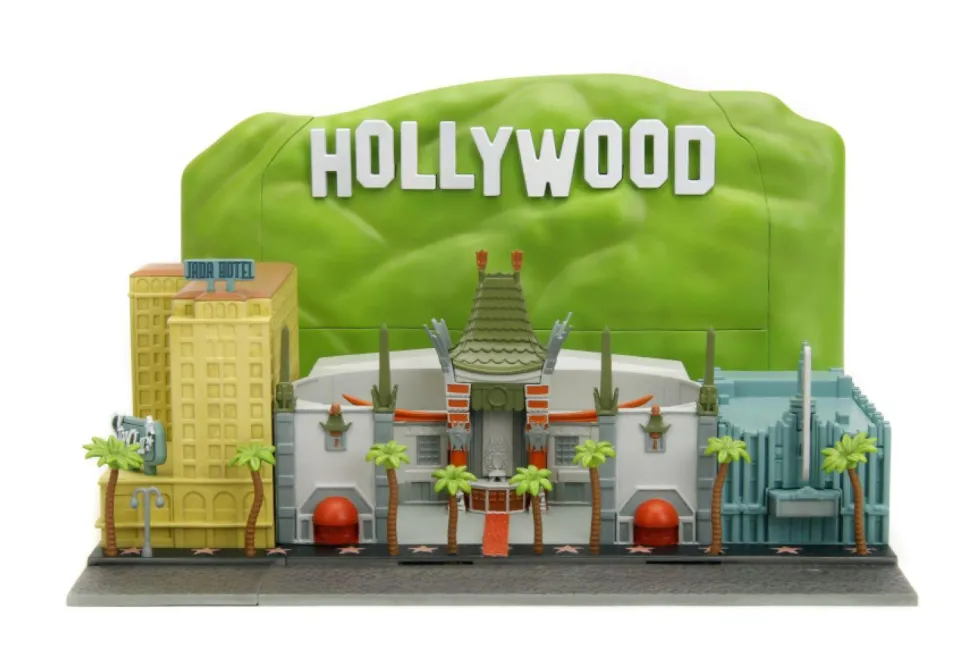 Hollywood 100 - Hollywood Sign 100th Anniversary featuring the Walk of Fame Nano Scene 1.65" Scale Die-Cast Diorama