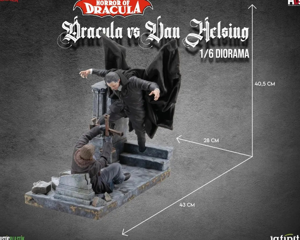 Horror of Dracula (1958) - Dracula vs. Van Helsing 1/6th Scale Diorama Statue