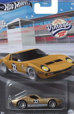 Hot Wheels - 1971 Lamborghini Miura SV Hot Wheels Vintage Racing Club 1/64th Scale Die-Cast Vehicle Replica