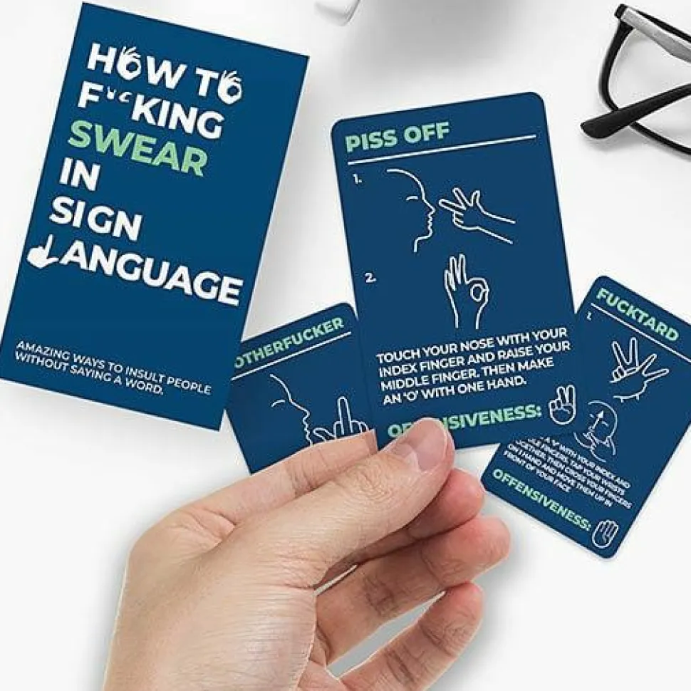 How to Swear in Sign Language Card Set