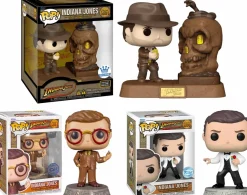 Indiana Jones - Professor Indy, Indy in Tuxedo & Indy with Sankara Stones Light Up Deluxe Pop! Vinyl Bundle (Set of 3)