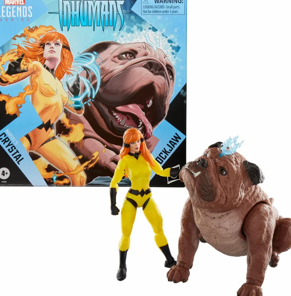 Inhumans - Crystal & Lockjaw Marvel Legends Deluxe 6" Action Figure 2-Pack