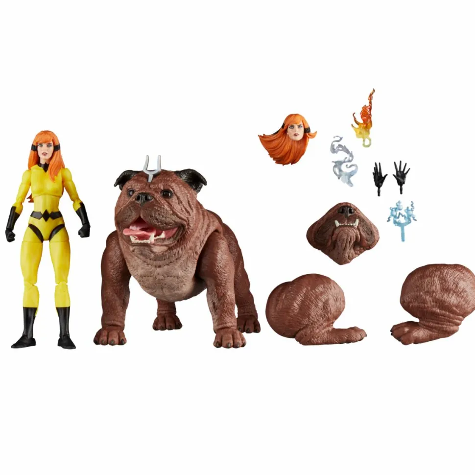 Inhumans - Crystal & Lockjaw Marvel Legends Deluxe 6" Action Figure 2-Pack