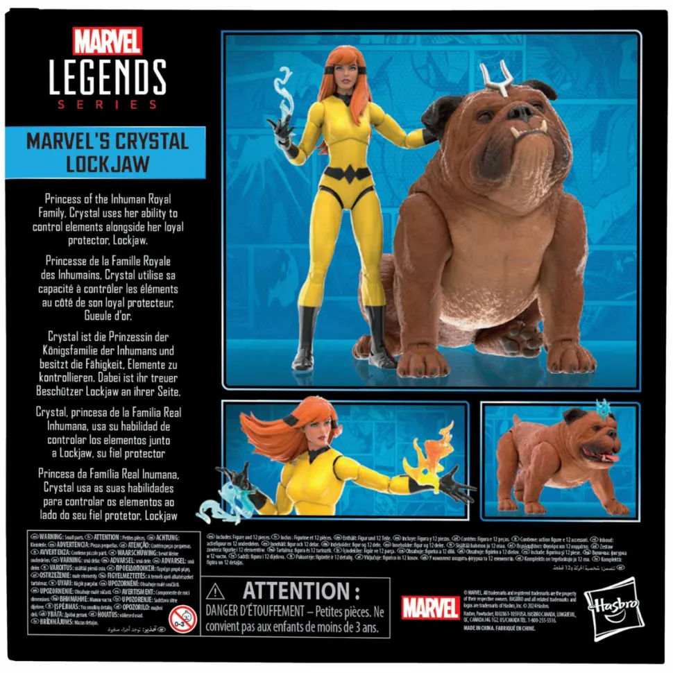 Inhumans - Crystal & Lockjaw Marvel Legends Deluxe 6" Action Figure 2-Pack