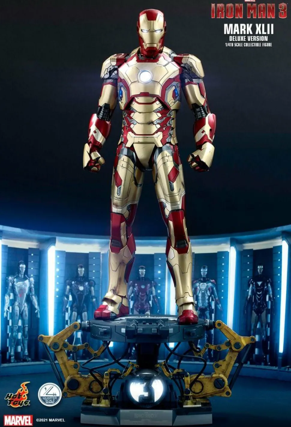 Iron Man 3 - Iron Man Mark XLII (42) Deluxe 1/4 Scale Hot Toys Action Figure