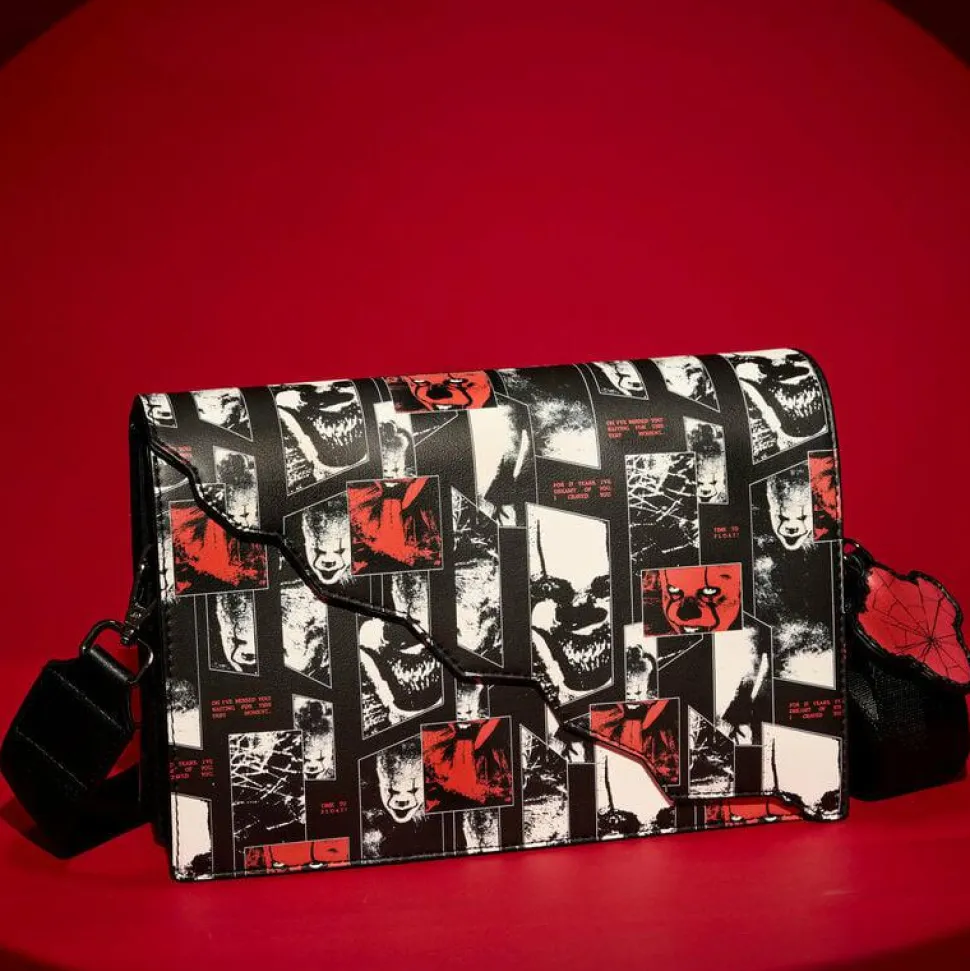 It (2017) - I Heart Horror Pennywise Glow in the Dark 6" Faux Leather Crossbody Bag