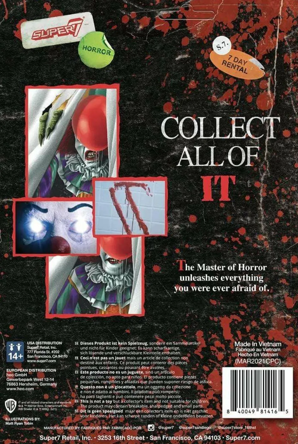 It (1990) - Pennywise the Clown ReAction 3.75” Action Figure
