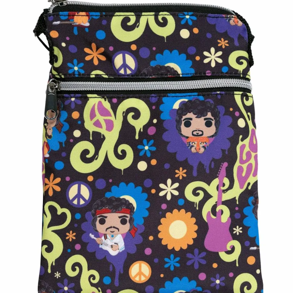 Jimi Hendrix - Love & Flowers Passport Crossbody Bag