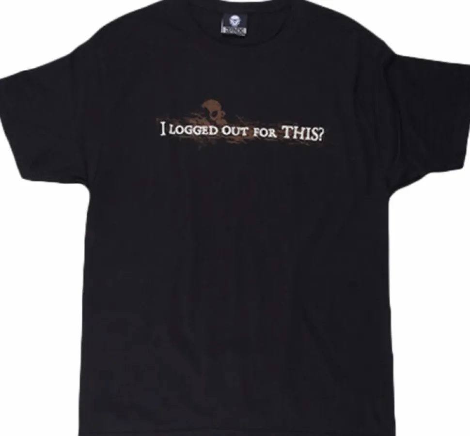 J!nx - I Logged Out For This? Black Male T-Shirt
