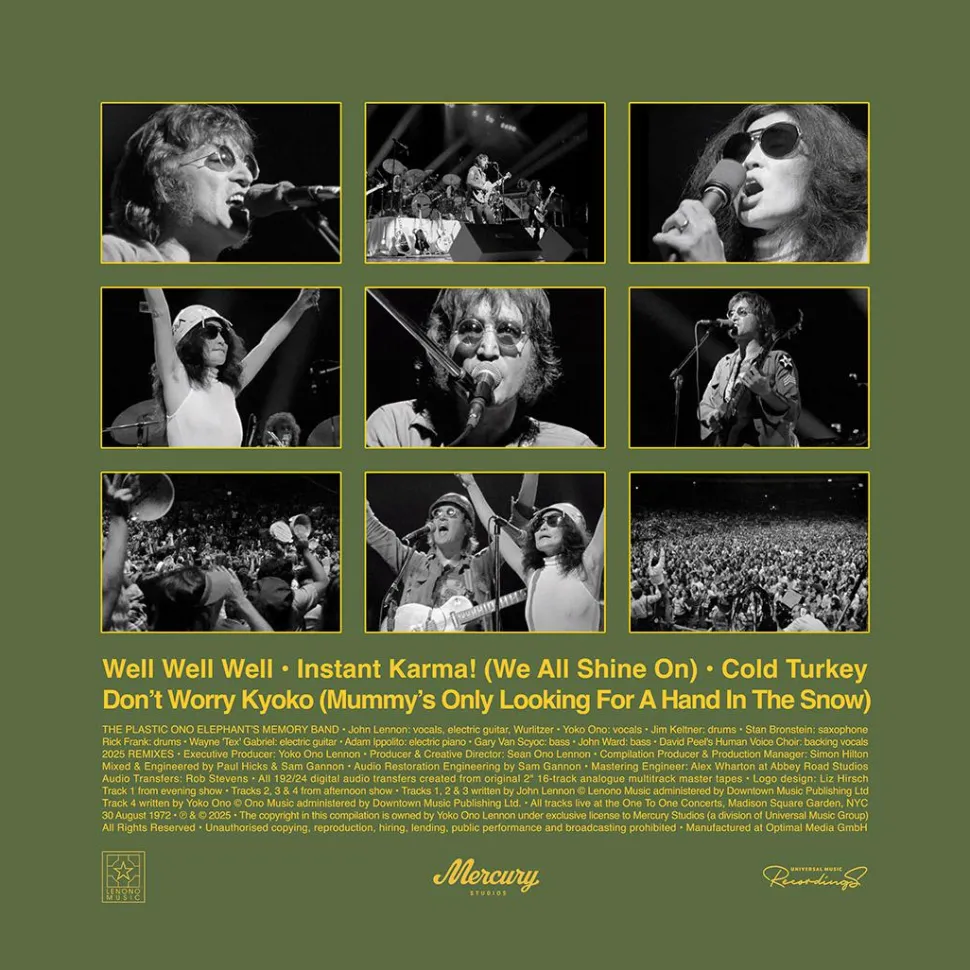 John & Yoko/Plastic Ono Band/Elephant’s Memory - Power to the People: Live at the One to One Concert, New York City, '72 EP Vinyl Record (2025 Record Store Day Exclusive Yellow Coloured Vinyl)