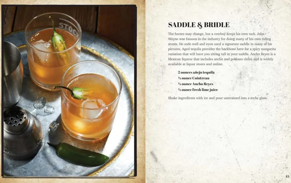 John Wayne - The Official Cocktail Book Hardcover Book