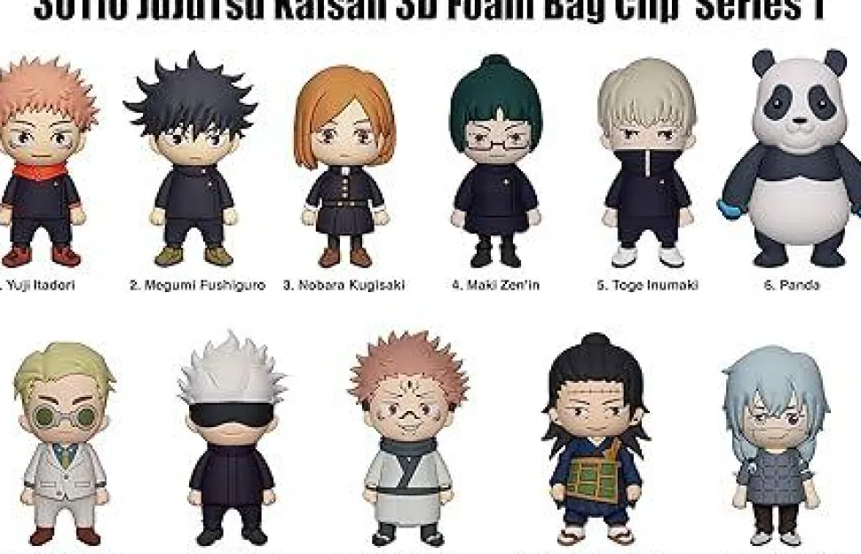 Jujutsu Kaisen - Series 01 3D Figural Foam Bag Clip Blind Bag (Single Unit)