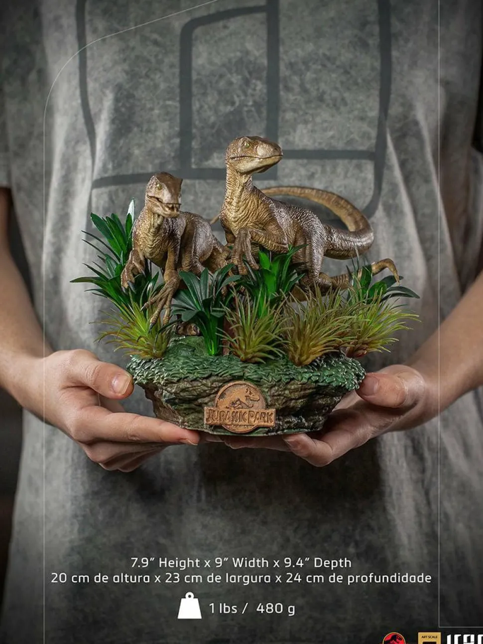 Jurassic Park - Just the Two Raptors Deluxe 1/10th Scale Statue
