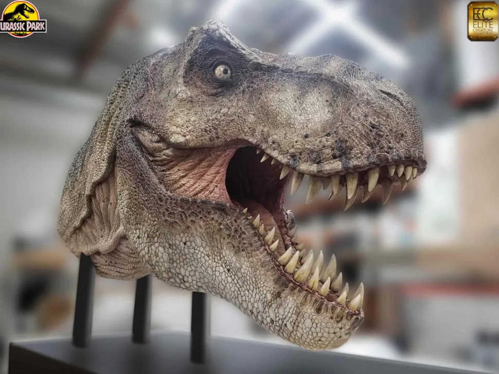 Jurassic Park - Screen Used T-Rex Head Reproduction 1:1 Scale Life-Size Prop Replica